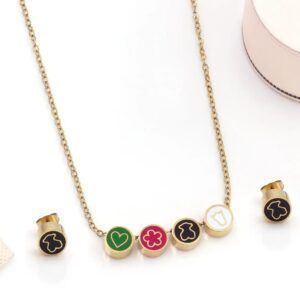 Conjunto de medallones de color